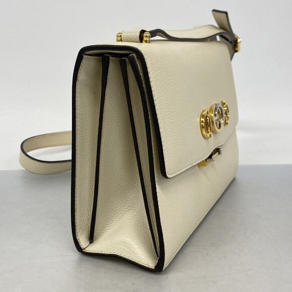 GUCCI White Leather Shoulder Bag - Picture 2 of 12